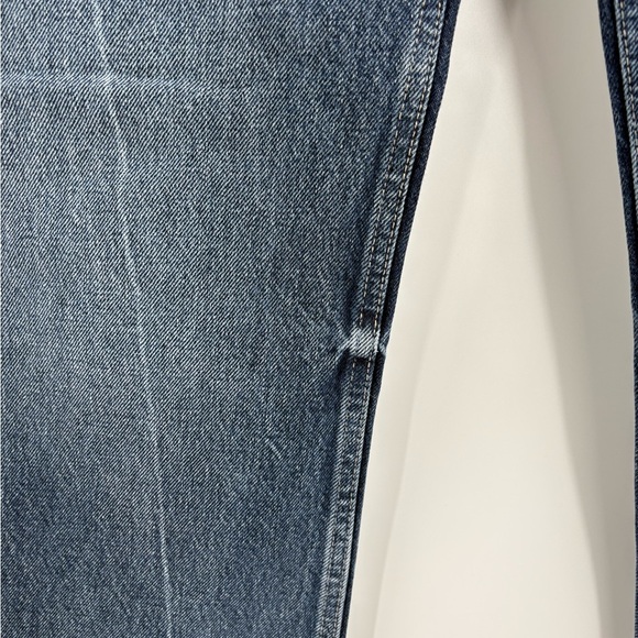 ZARA +Denim Women’s Jeans Size 28 USA 4 Raw Hem Cropped Wide Leg Blue size 28 - Picture 5 of 15